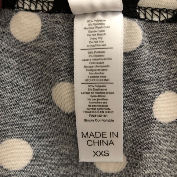 LuLaRoe Perfect T - White Polka Dot - XXS - Picture 4 of 4